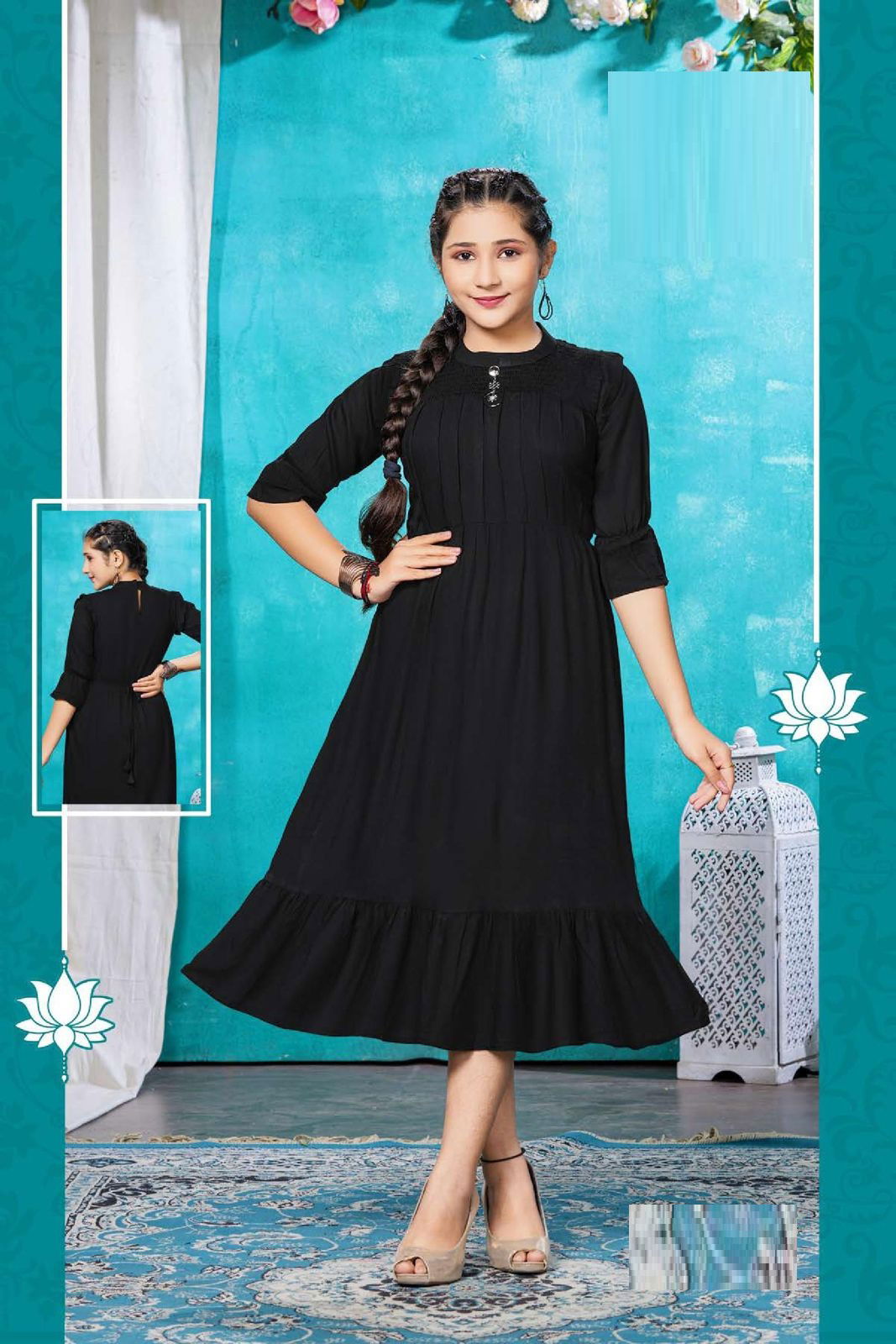 Kids Madhuri Fancy Ethnic Wear Wholesale Anarkali Kurti Collection